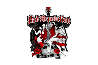 design a creative rock band logo