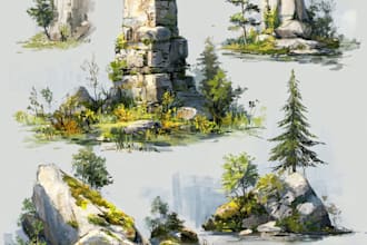 draw environment concept art