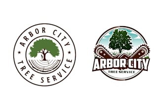 design a custom unique tree service logo with unlimited revision