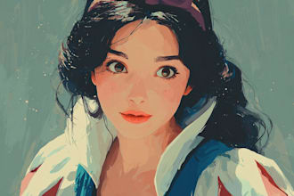 making a cartoon portrait in disney cartoon