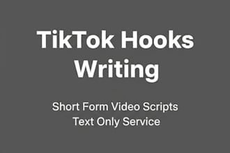 write 30 tiktok hooks for your niche