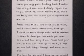 write heartfelt and professional letters for you