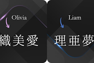 translate your name into japanese kanji and create a digital card