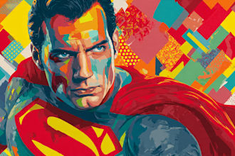 design an amazing superhero pop art