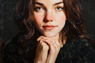 draw oil painting, digital oil painting