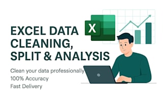 do excel data cleaning, formatting, formulas and data splitting