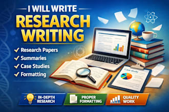help in research, summaries, case studies, and report writing