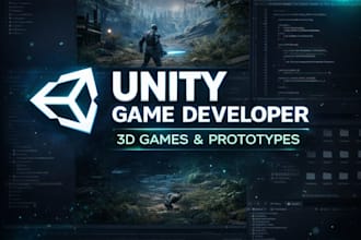 develop a 3d unity game or gameplay prototype