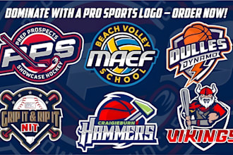 design sports logo for team, event, league, tournament, competition and other