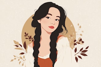 design a cute disney cartoon portrait