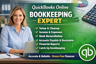 do quickbooks online bookkeeping, quickbooks setup, cleanup, bank reconciliation