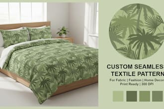 design seamless pattern for home decor fabric