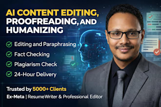 edit, proofread, and humanize ai content