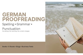 proofread and correct your german text or book