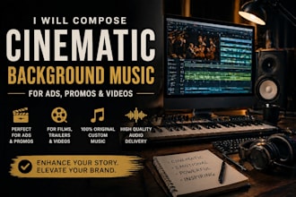 compose cinematic music for film, video game, epic orchestral soundtrack
