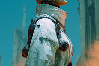 sci fi character illustration or sci fi character