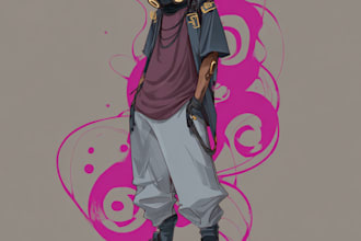 create cyberpunk character art