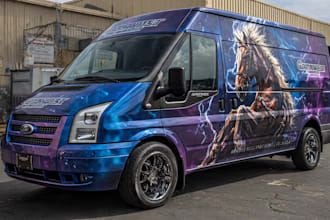 creative custom car wrap, van wrap, truck wrap, trailer wrap