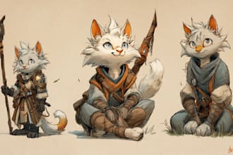 draw furry art, fursona, dnd furry character and anthro art
