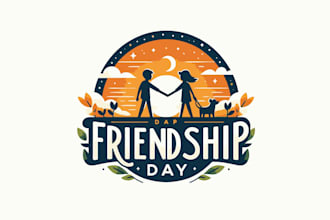 create attractive and imagination friends logo design