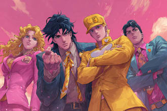 draw you in jojo bizarre adventure style