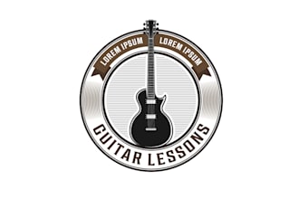 create professional and specially guitar logo design