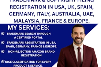 file trademark registration in USA euipo germany  spain france trademark search