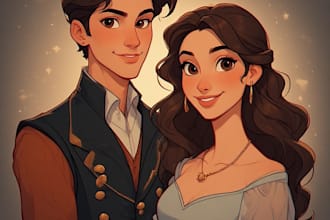 make couple portrait illustration