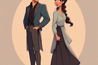 make a realistic couple portrait for gifts or decor