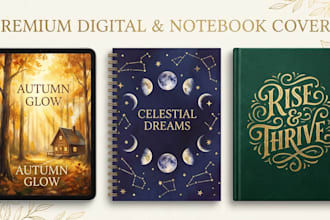design kdp journal cover and interior, custom planner for low content,book cover