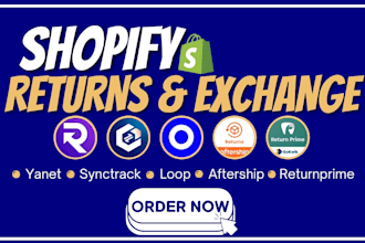 setup shopify returns and exchange aftership yanet loop synctrack returnprime