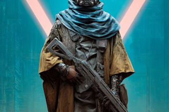 sci fi character illustration or sci fi character