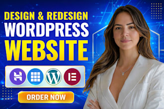 design or redesign wordpress website on hostinger, bluehost, siteground, ionos