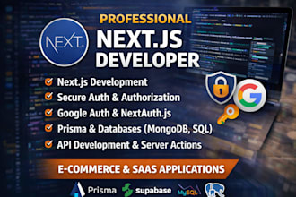 develop a high performance nextjs web application