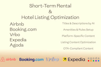 do optimize short term rental and hotel listings