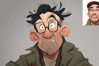 draw a hand drawn caricature
