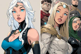 comic book illustration with comic book illustrator