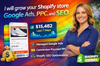 grow your shopify store with google ads, PPC, and SEO