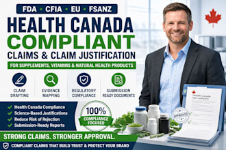 write health canada compliant claims and health claim justification