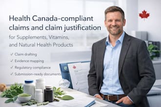 write health canada compliant claims and health claim justification