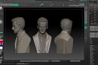 do professional 3d sculpting of character, sculpt 3d bust, 3d creature model