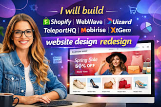build shopify webwave uizard teleporthq mobirise xtgem website design redesign