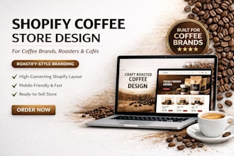 build shopify coffee dropshipping with roastify branding custom label desig