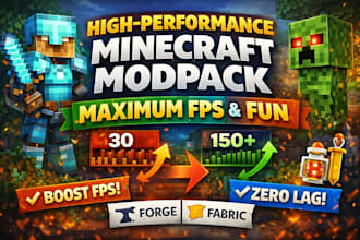 design and optimize a high performance minecraft modpack for maximum fps