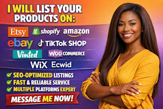 list product to etsy shopify ebay amazon tiktokshop vinted woocommerce wix ecwid
