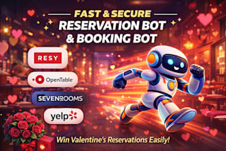 build auto reservation bot, booking bot, and reservation automation