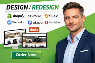 build shopify format silex webador pixpa simplesite duda website design redesign