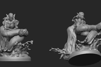 3d stylized character sculpt,nsfw model,dnd for tabletop rpg,digital 3d printing