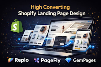 design shopify landing pages with pagefly, replo, gempages and shogun