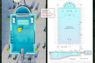 design swimming pool drawings for permit and construction